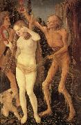 Hans Baldung Grien The Three Stages of Life,with Death painting